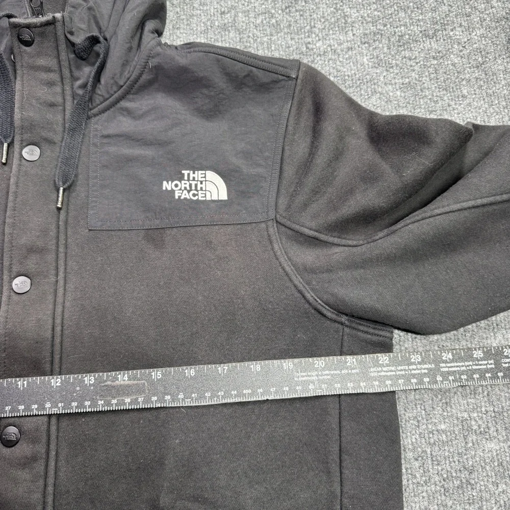 The North Face Hoodie Mens L Black Full Snap Heavyweight Fleece Sweatshirt